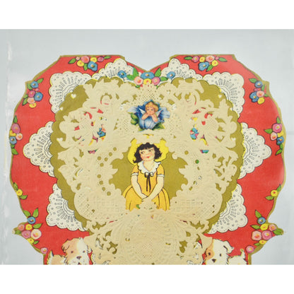 Vintage Heart Lace Valentine's Day Card Large