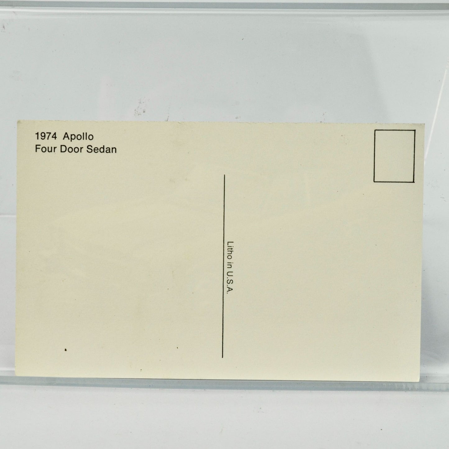 1974 Apollo Four Door Sedan Postcard UNUSED