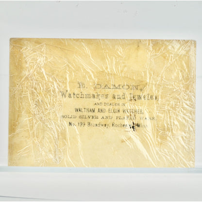 Waltham Elgin Watches E Damon Rochester MN Trade Card