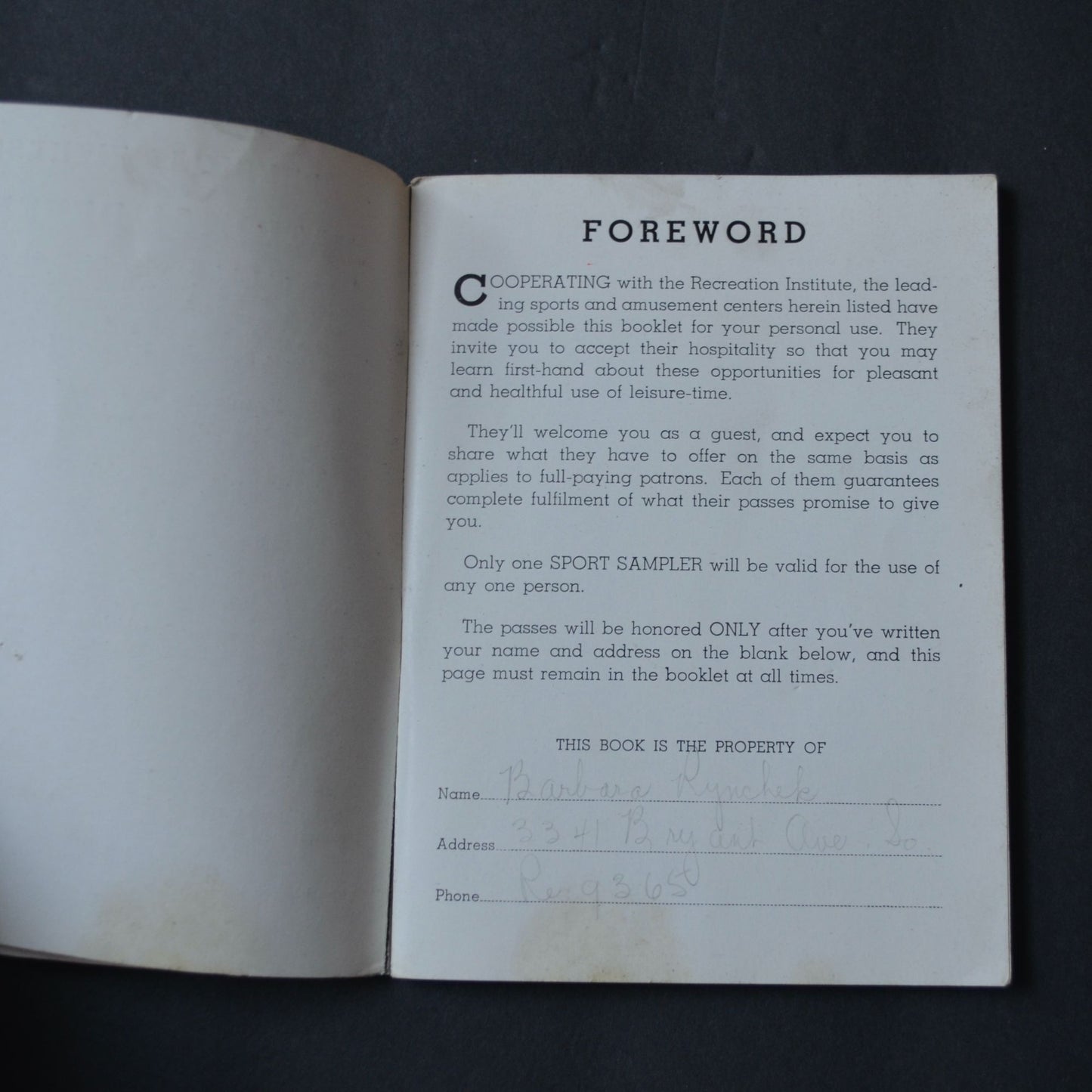 Sport Sampler Minneapolis Season 1941 Booklet Vintage