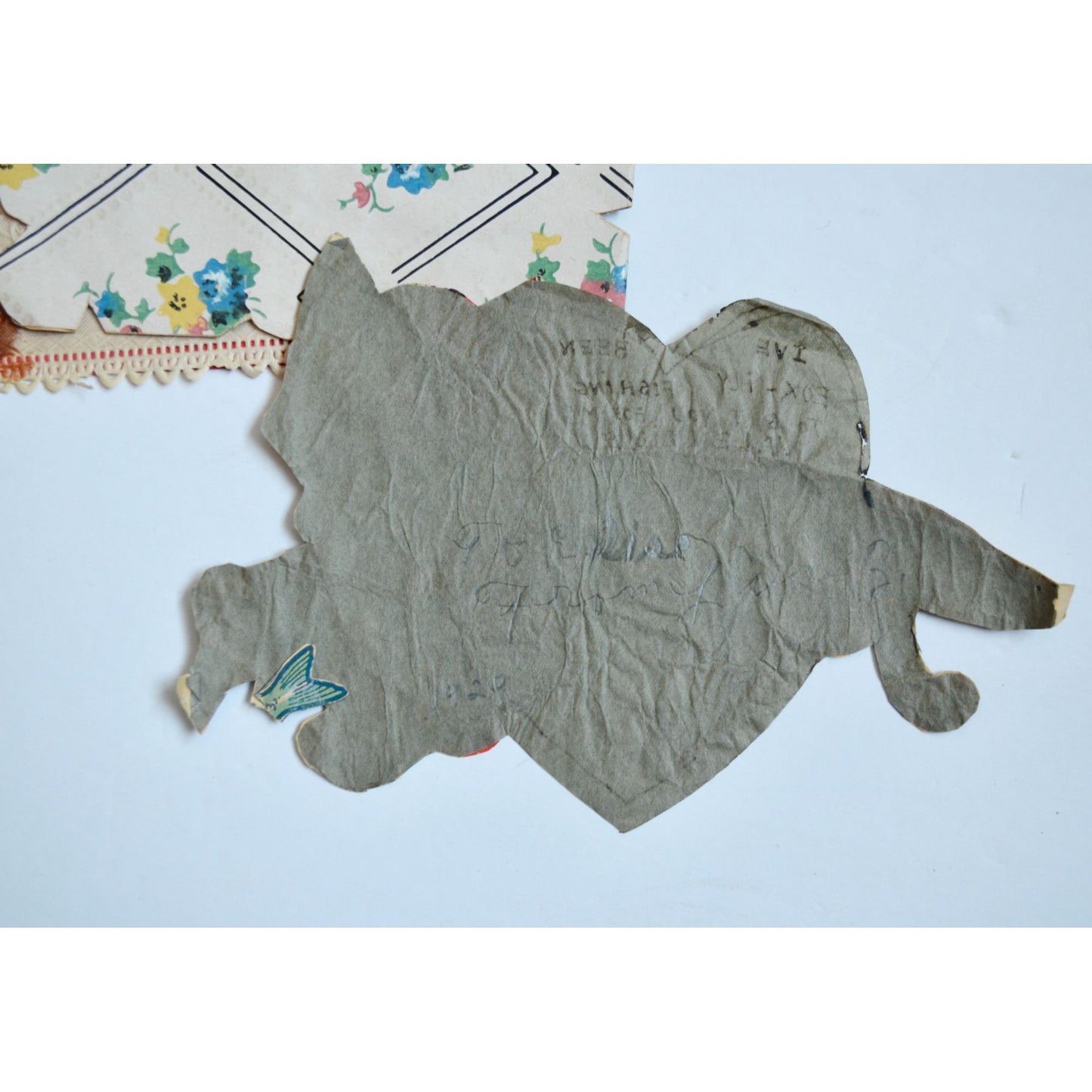 1930s Vintage HANDMADE OOAK Valentine Cards Unique Lot #8