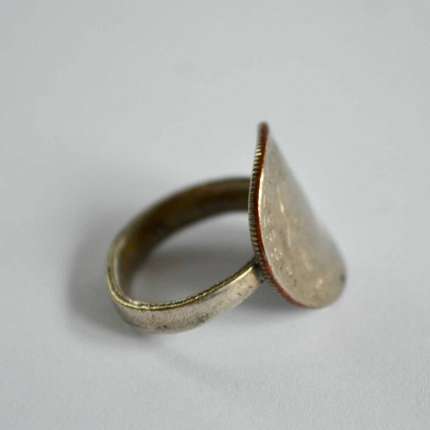 1970 US Dime Ring Vintage Size 4.5