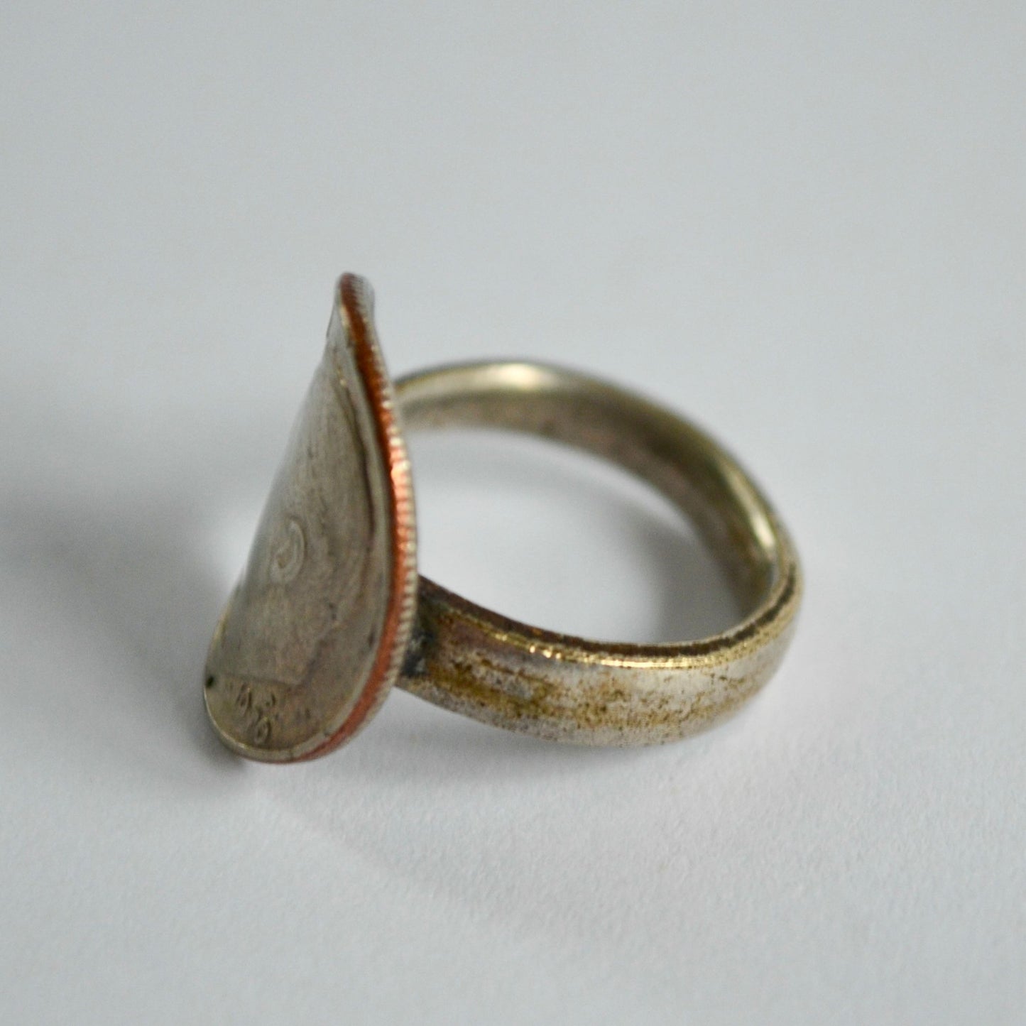 1970 US Dime Ring Vintage Size 4.5
