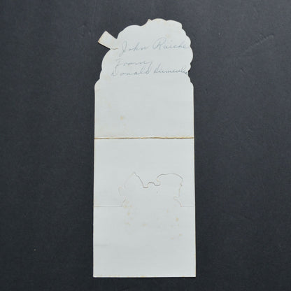 Dutch Boy Girl My Valentine Vintage Card Folding