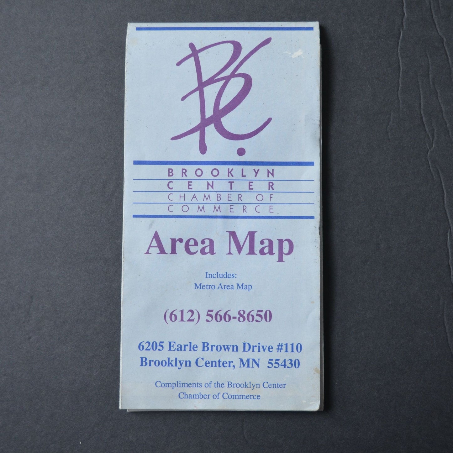 1995 Vintage Brooklyn Center Minnesota Area Map