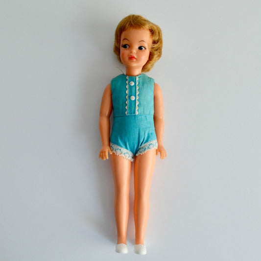 Ideal Toy Co. Pepper Doll w/ Blue Bodysuit White Shoes