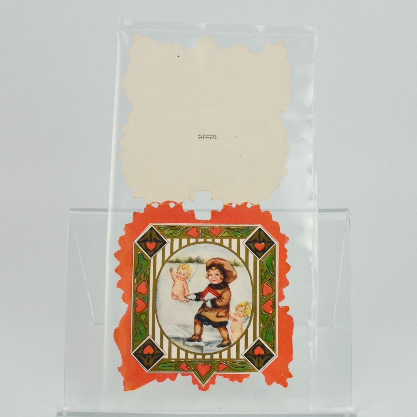 Vintage Valentine's Day Card Whitney Made Girl & Cupids