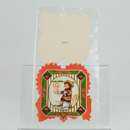 Vintage Valentine's Day Card Whitney Made Girl & Cupids