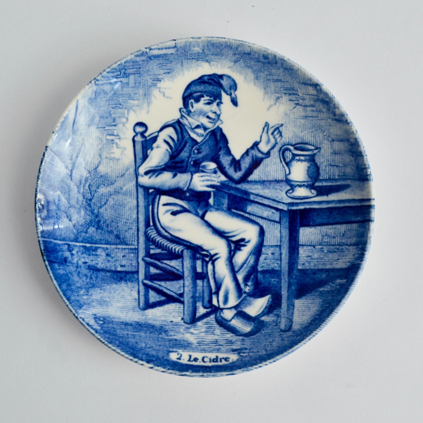 Royal Sphinx Le Cidre Blue Delft 4.25" Plate Drinker Vintage