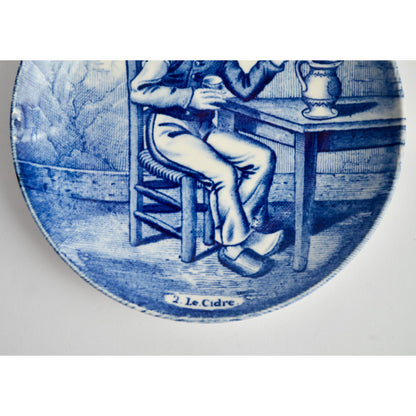 Royal Sphinx Le Cidre Blue Delft 4.25" Plate Drinker Vintage