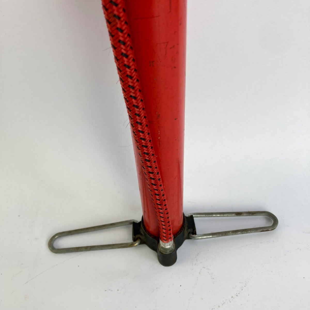 Vintage Dorcy Model 861Bicycle Tire Pump Wood Handle Bike Hand Pump Red
