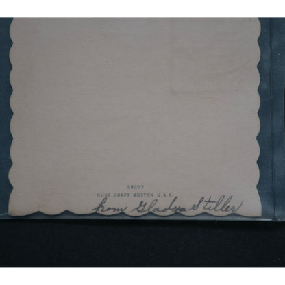 Rust Craft Vintage Valentine Card Greetings Floral Poem