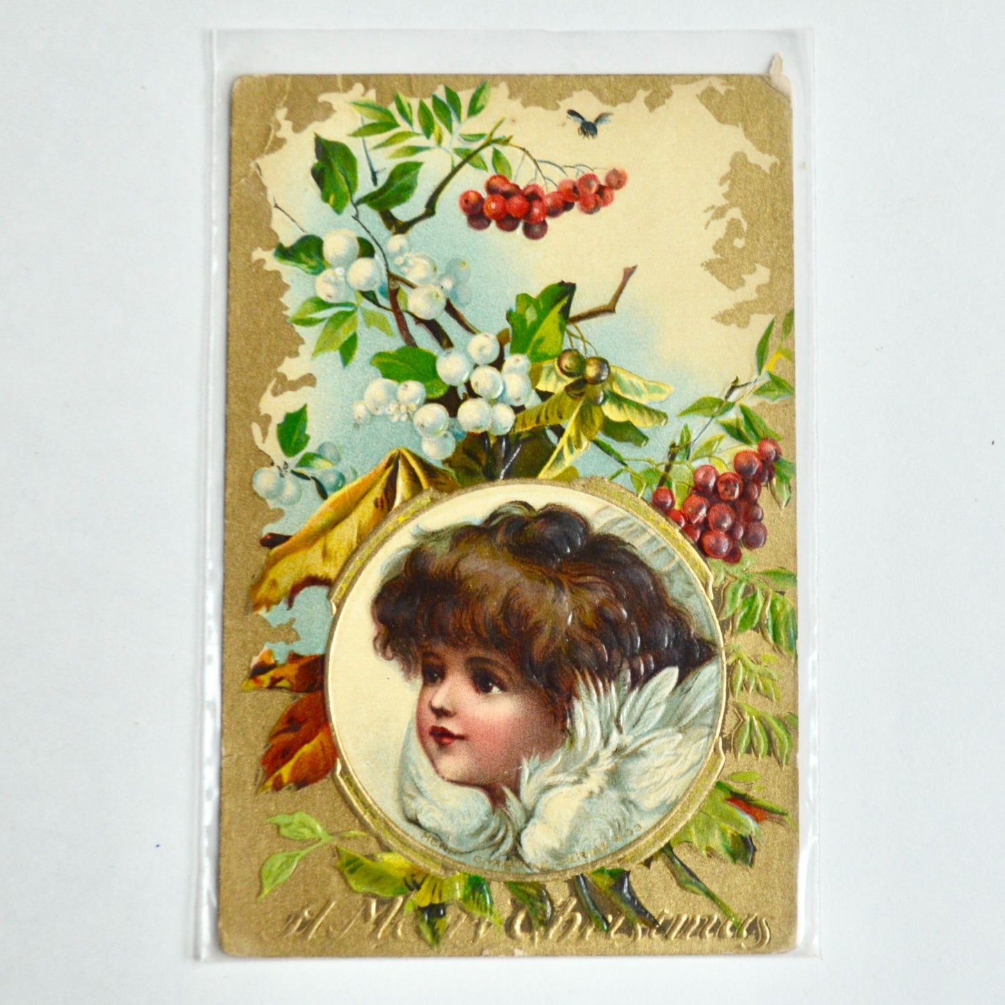 Antique Early 1900s A Merry Christmas Postcard Series 403