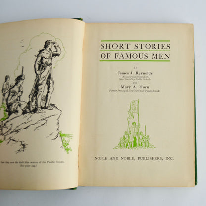 Short Stories of Famous Men 1940 Vintage Hardcover Book