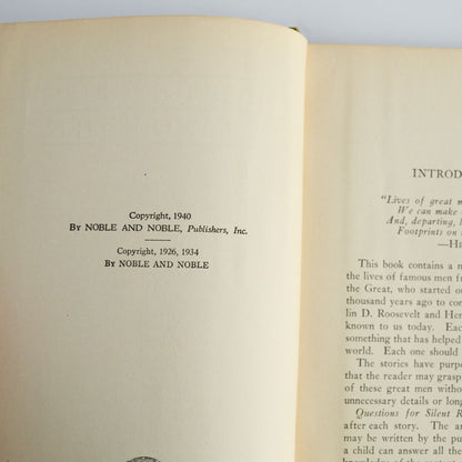 Short Stories of Famous Men 1940 Vintage Hardcover Book