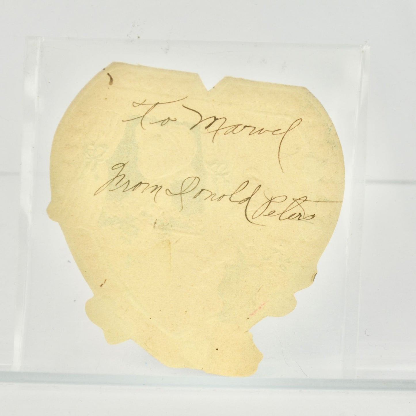 Vintage Valentine Card Boy Girl Window Greetings