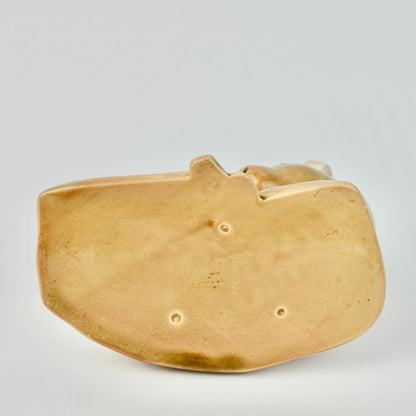 Vintage Deer Bambi Planter MCM Ceramic Brown