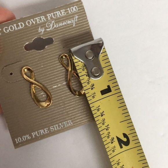 New Danecraft 24KT Gold Over Silver Earrings