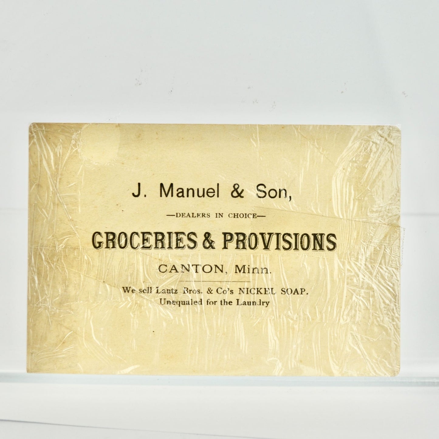 Lautx Bros Soaps Canton MN Antique Victorian Trading Card Boy Beach