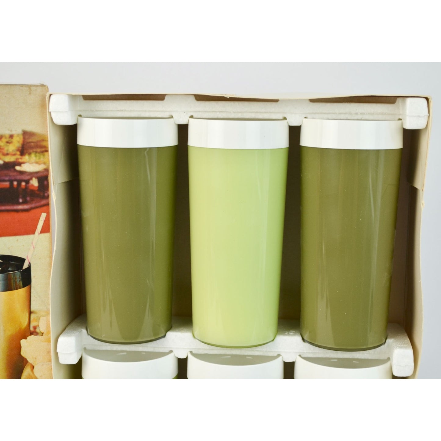 Therma Serv Sea Mist Vintage Insulated Tumblers Box NOS Set of 6