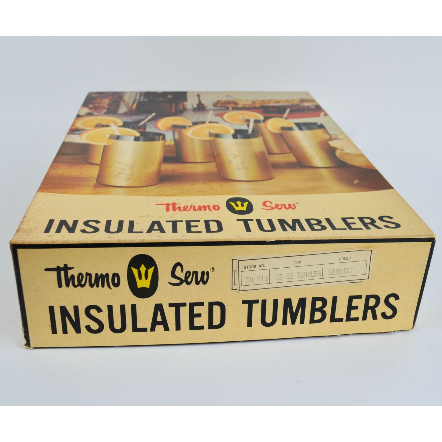 Therma Serv Sea Mist Vintage Insulated Tumblers Box NOS Set of 6