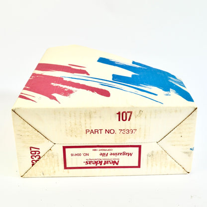 Neat Ideas Magazine File Cardboard Vintage Brushstroke