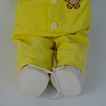 Cabbage Patch Kids Boy Doll Yellow Corduroy Outfit Blonde Hair 1982