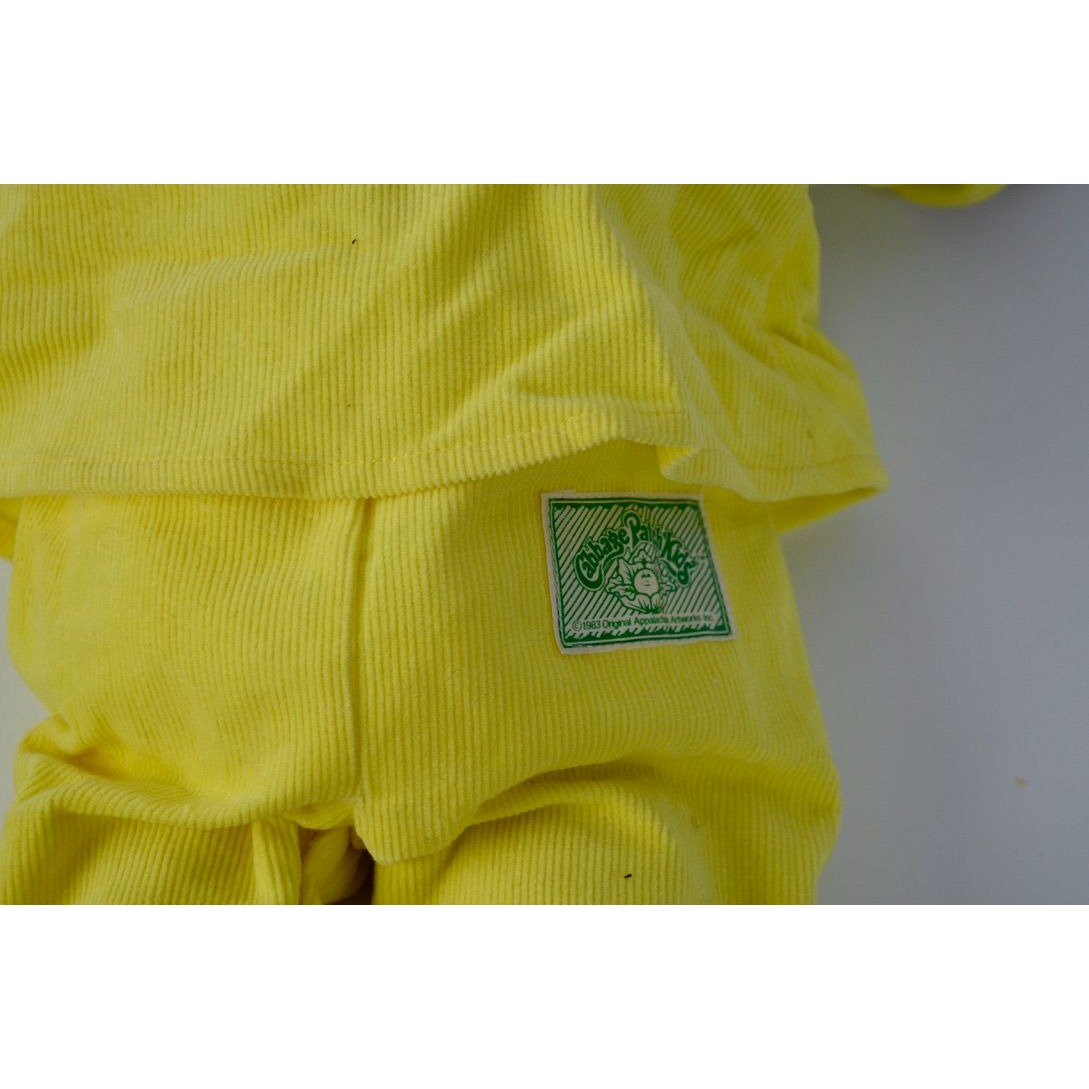 Cabbage Patch Kids Boy Doll Yellow Corduroy Outfit Blonde Hair 1982