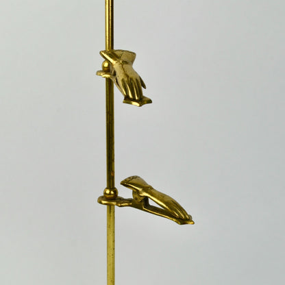 Vintage Brass Glove Clip Display Stand Jewelry Holder Hand Shaped letters photos