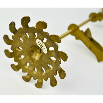 Vintage Brass Glove Clip Display Stand Jewelry Holder Hand Shaped letters photos