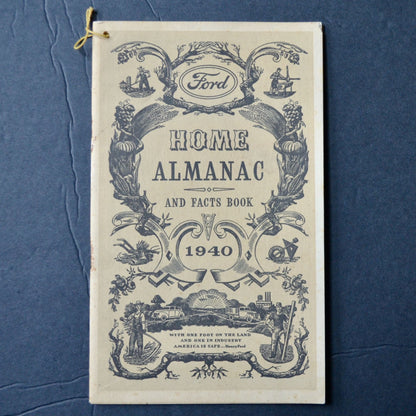 Ford Home Almanac and Facts 1940 Vintage Book