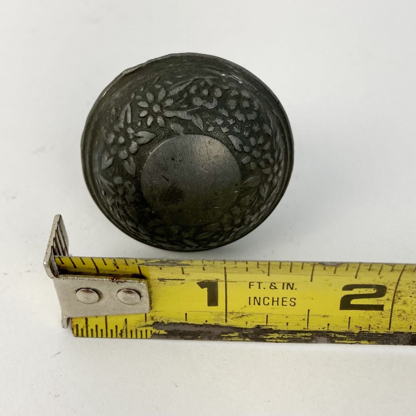 Antique Drawer Pull Cabinet Knob Flintlock Pistol Butt Cap? Heavy - 3.5 oz