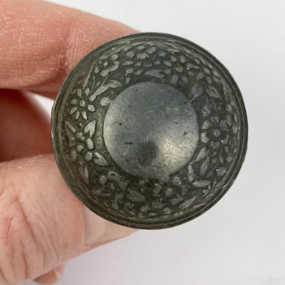 Antique Drawer Pull Cabinet Knob Flintlock Pistol Butt Cap? Heavy - 3.5 oz