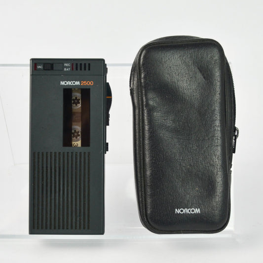 Norcom 2500 Dictaphone Cassette Recorder with Case WORKING