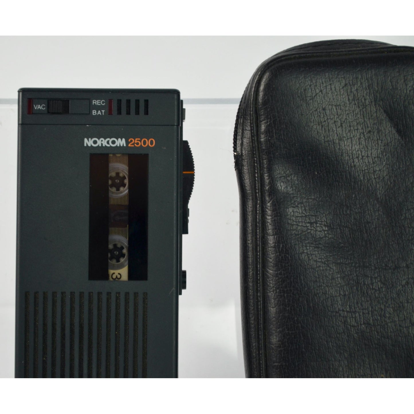 Norcom 2500 Dictaphone Cassette Recorder with Case WORKING