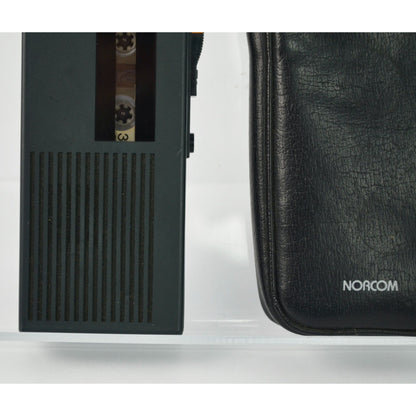 Norcom 2500 Dictaphone Cassette Recorder with Case WORKING