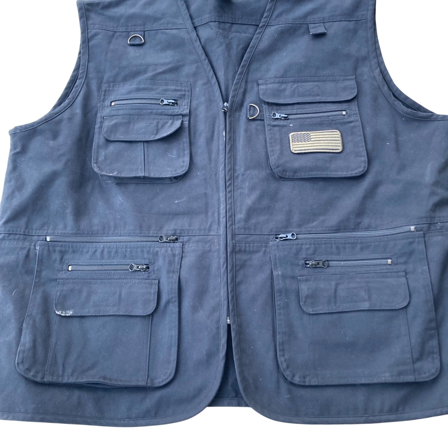 HQ Issue Tactical Vest Black Cloth Men's Size 3XL