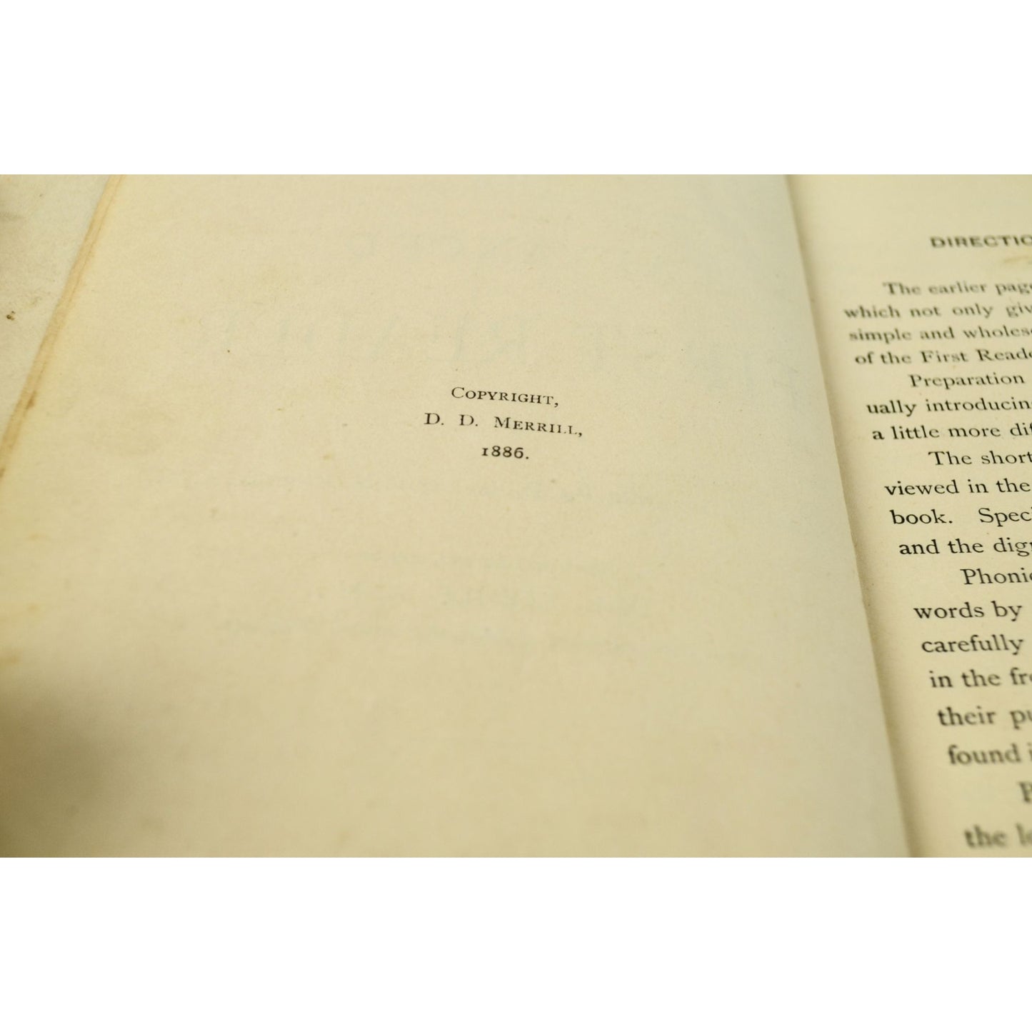 Merrill's Readers First 1st 1886 Antique St. Paul Minnesota