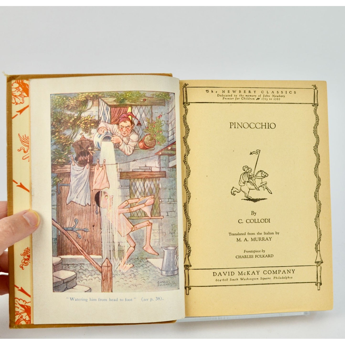 Pinocchio C. Collodi McKay Antique Book Hardcover