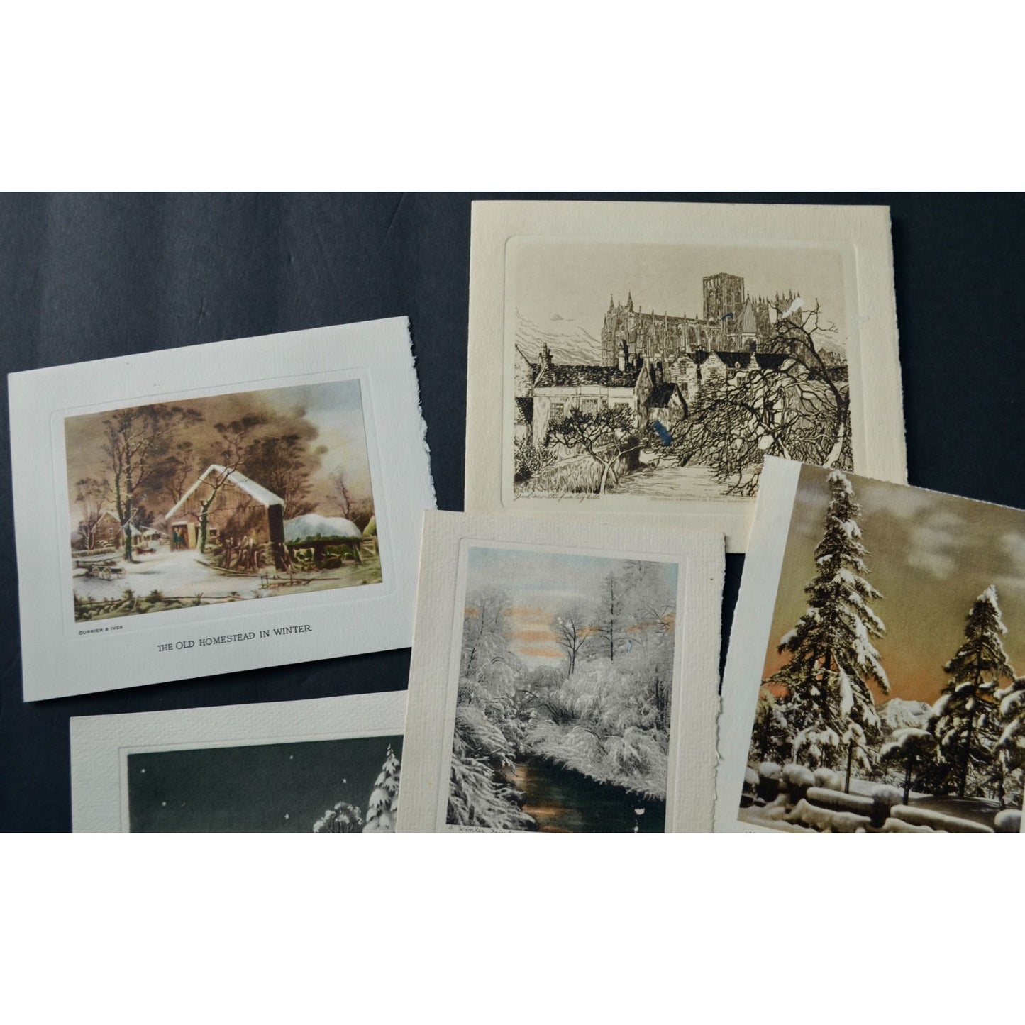 Vintage Greeting Cards Covers Fronts Ephemera Christmas Winter