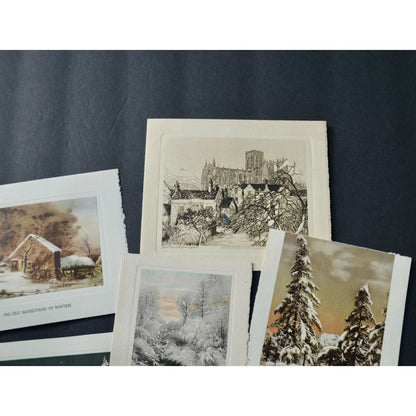 Vintage Greeting Cards Covers Fronts Ephemera Christmas Winter