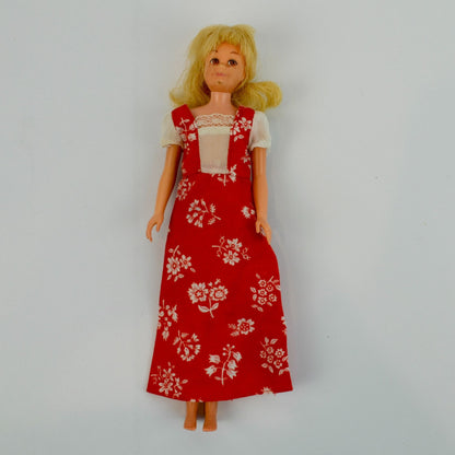 Mattel 1963 Scooter Doll Skipper's Best Friend Blonde Freckles Red Dress