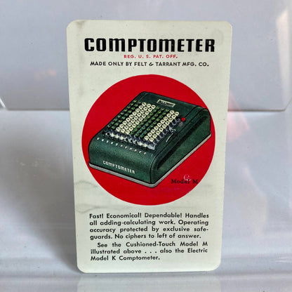 Vintage Comptometer Advertising Pocket Calendar 1949-1950 Adding Machine