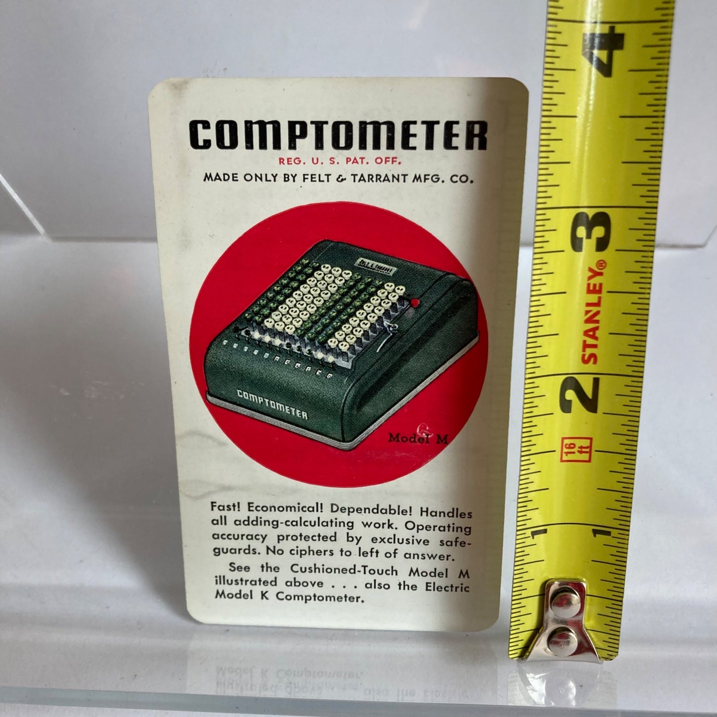 Vintage Comptometer Advertising Pocket Calendar 1949-1950 Adding Machine