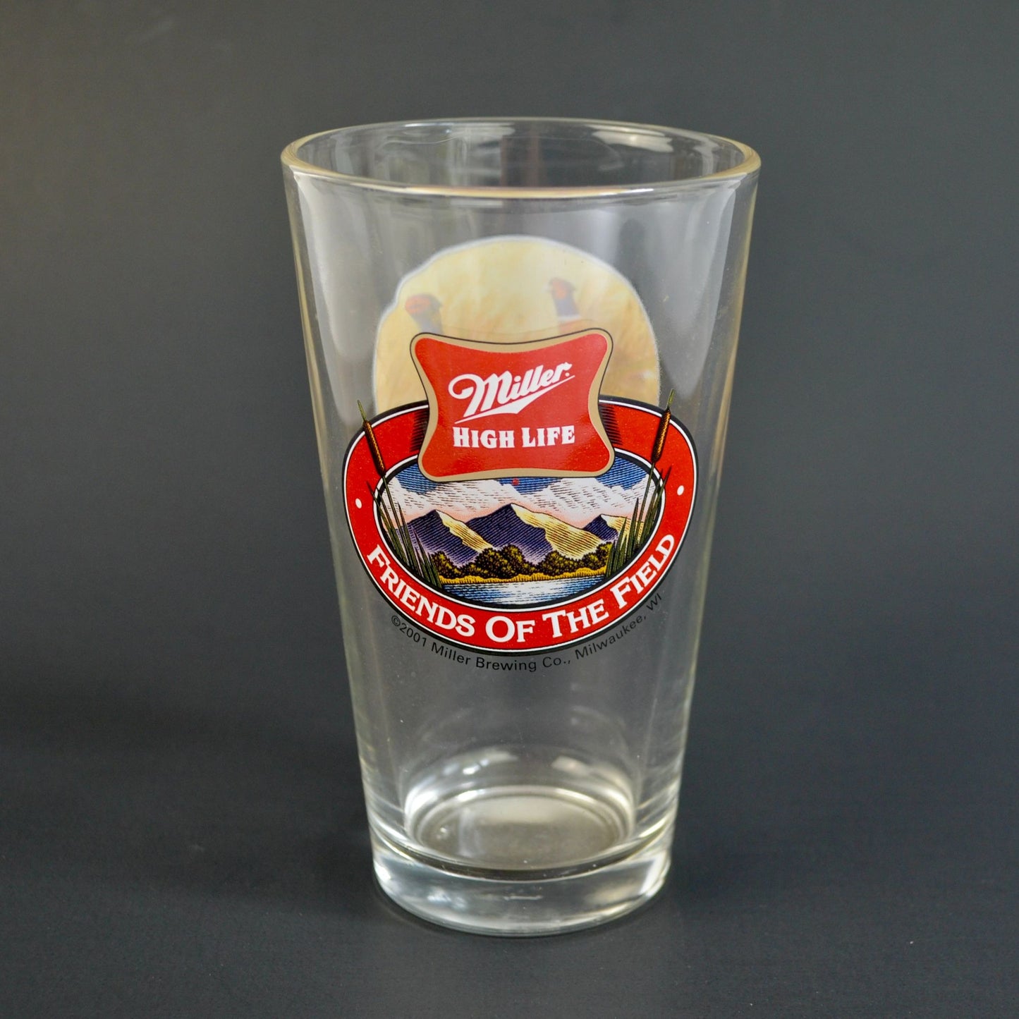 Miller High Life Friends of the Field Drinking Glass Pheasants
