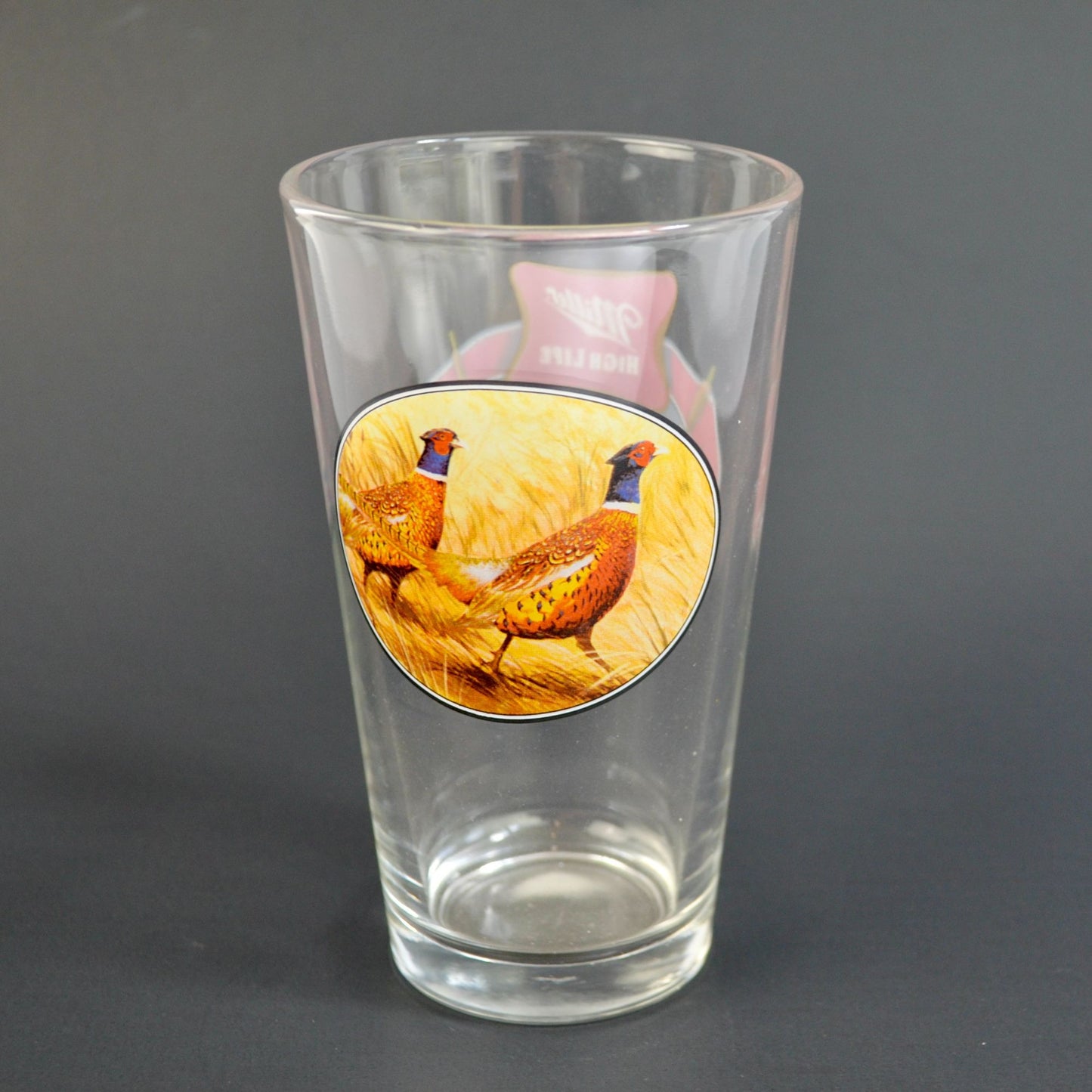 Miller High Life Friends of the Field Drinking Glass Pheasants