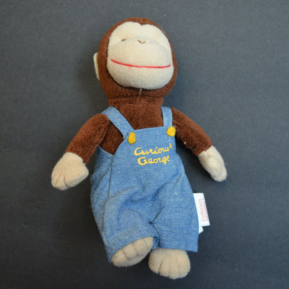 Gund Curious George Small Denim Overalls Plush