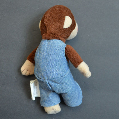 Gund Curious George Small Denim Overalls Plush