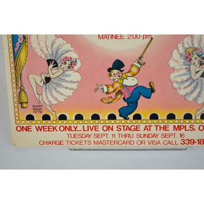 Sugar Babies 1979 Broadway Show Poster Mickey Rooney Ann Miller Minneapolis Orpheum