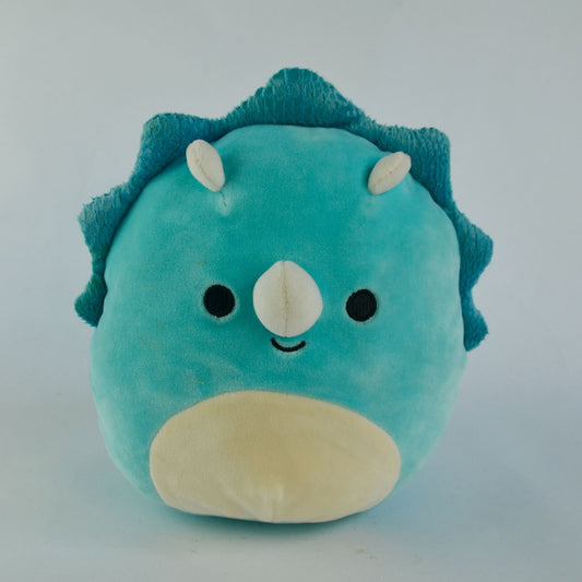 Squishmallows 12 inch Malik Blue Triceratops Fuzzamallow Officially Licensed Kellytoy Plush Toy